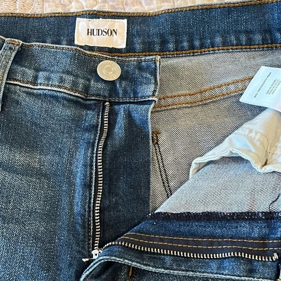 HUDSON BLAIR HIGH RISE DISTRESSED BOOT CROPPED‎ JEANS BLUE NWT WOMEN'S SIZE 29 - Picture 14 of 16